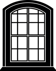 Window Black Silhouette | Vector for Home Design, Architecture & Building Vector
