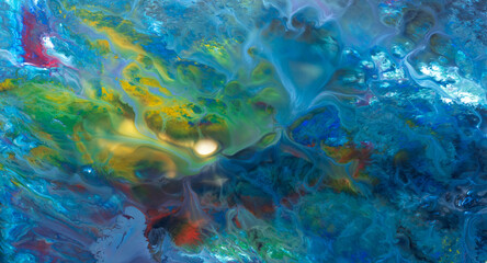 Fototapeta premium Acrylic Pour Color Liquid marble abstract surfaces Design.