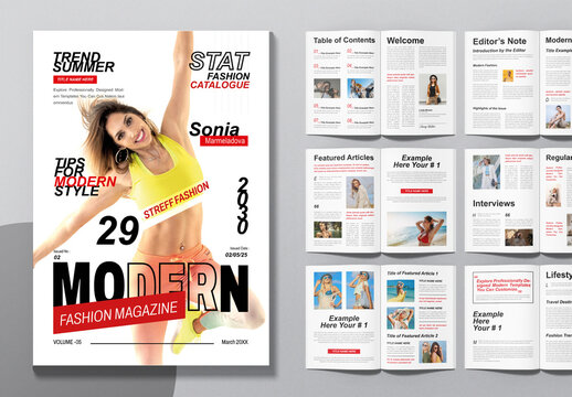 Creative Modern Minimalist Fashion Magazine Template