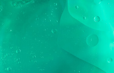 Abstract Green water bubbles background