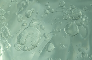 Abstract Green water bubbles background