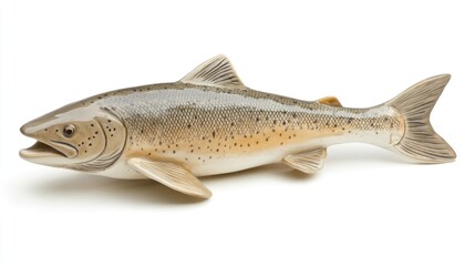 Detailed ceramic trout figurine