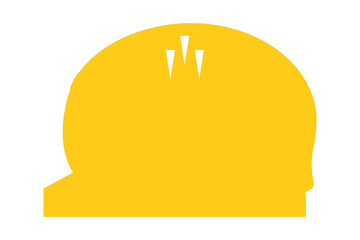 helmet icon on white background, vector illustration.