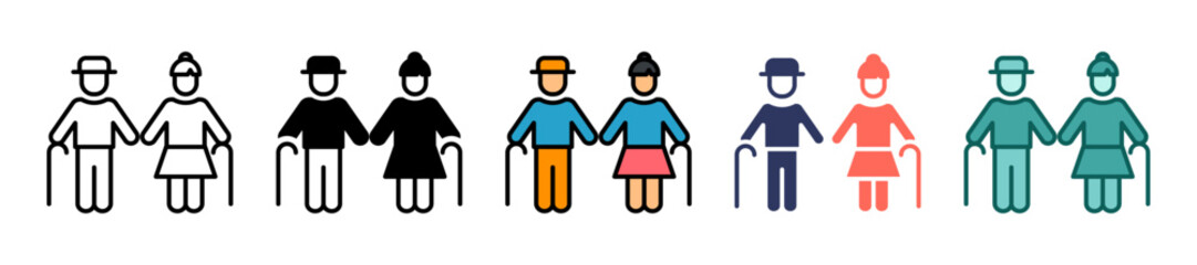 Grandparents multiple icon