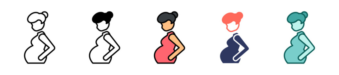 Pregnant multiple icon