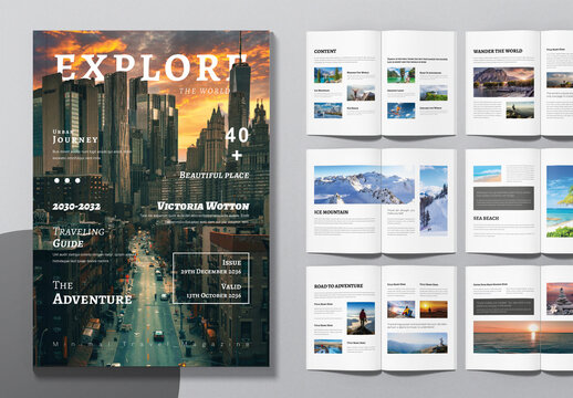 Travel Magazine Design Layout