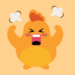 cute sticker, cartoon with word expression, Funny stickers, angry expression sticker, angry expression