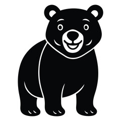 Vector Illustration Of Cute Bear Smiling Head