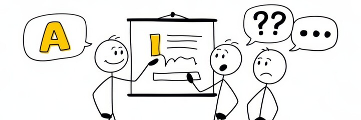 Presentation with questioning audience members