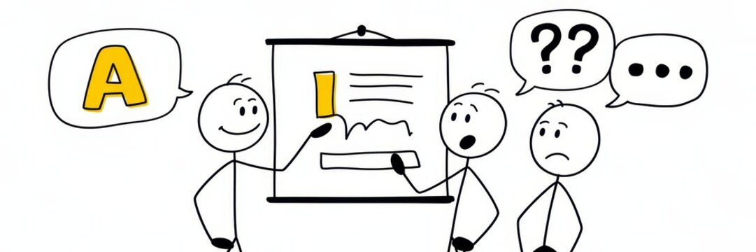 Presentation with questioning audience members