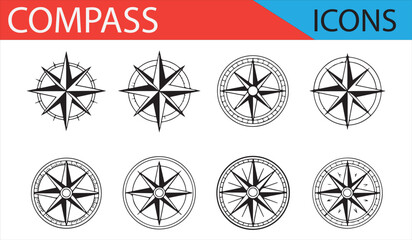Fototapeta premium Geographical Compass Designs for Road Maps and Travel Websites