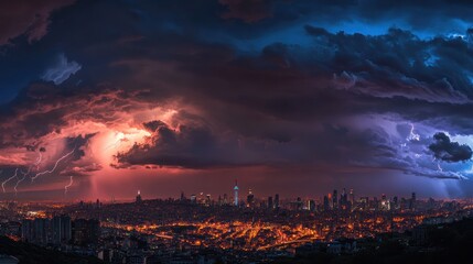 Fototapeta premium Stormy Cityscape