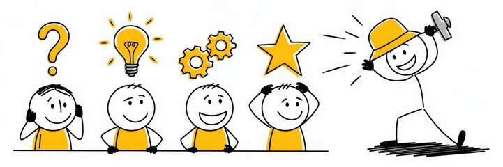 Team members with innovative ideas and problem-solving skills