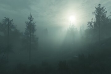 Fototapeta premium fog in the forest