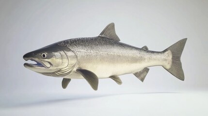Naklejka premium Realistic rendering of a salmon