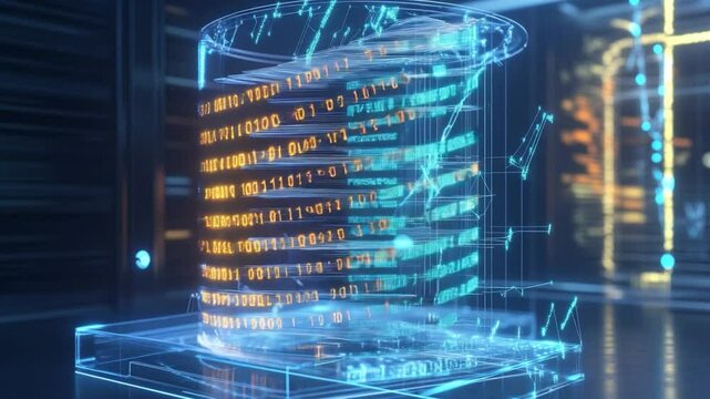 Dynamic hologram of data visualization in a modern scientific laboratory setting