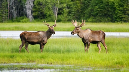 Fototapeta premium Alaskan cruise tour package featuring glacier landscapes and wildlife