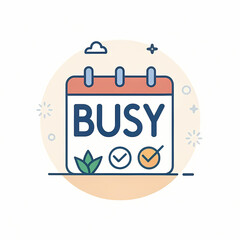 Fototapeta premium Busy Schedule Calendar Illustration