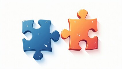 Obraz premium Interlocking Puzzle Pieces Teamwork Solution Connection Collaboration Concept
