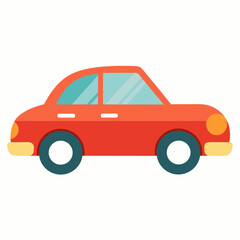 Fototapeta premium red car isolated on white background