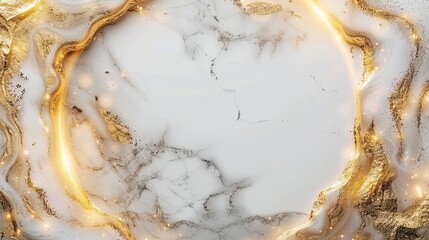 Obraz premium Gold marble luxury background texture design for wedding invitation cards, cover, packaging, and fashion templates. Luxurious golden and white marble frame background. Marble abstract texture