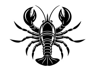Bold Lobster Silhouette Vector Illustration