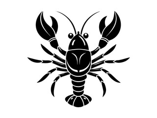 Artistic Lobster Silhouette Design Vector Illustration