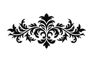 Ornate Classic Ornament Silhouette Vector Illustration