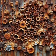 Corrosion Decay mimicking forest bark
