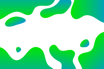 Vibrant Colorful Green Liquid Gradient Background With Copy Space. Banner. Vector Illustration. Abstract Business Wallpaper