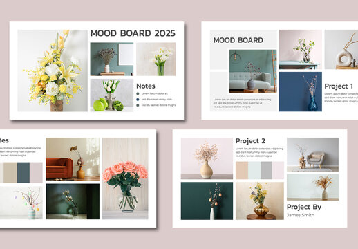 Flower Mood Board Design