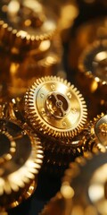 Golden Gears Intricacy Macro Photography Exploring the Complex Mechanisms of Clockwork