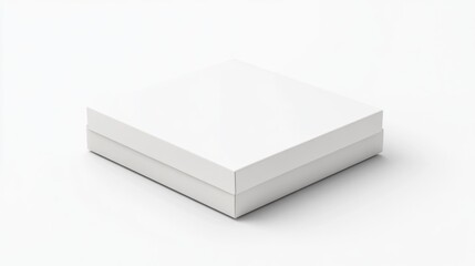 Naklejka premium Blank white square gift box