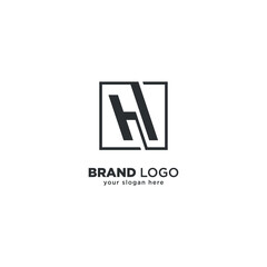Creative Abstract Geometric H Letter Logo Design - Unique Modern Branding Concept.