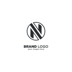 Creative Abstract Geometric N Letter Logo Design - Unique Modern Branding Concept.
