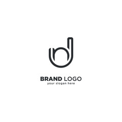 Modern Unique Letter J and N Monogram Logo with White Background.