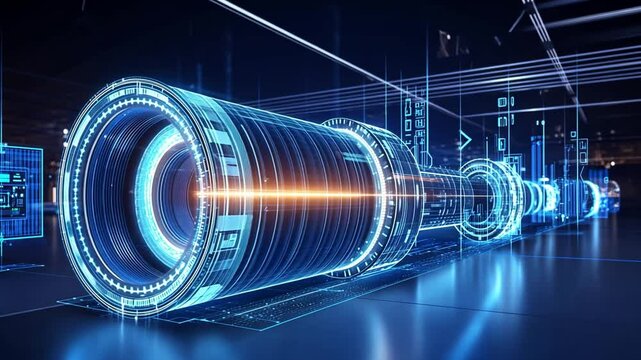 Scientific hologram technology displayed in a laboratory setting at high resolution