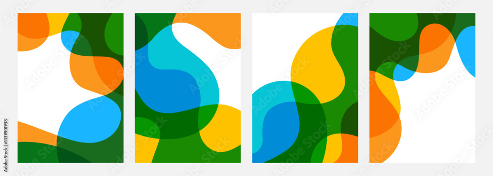 Aufkleber summer colors. summertime theme abstract backgrounds with bright colored flowing waves for summer se