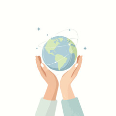 hand holding earth