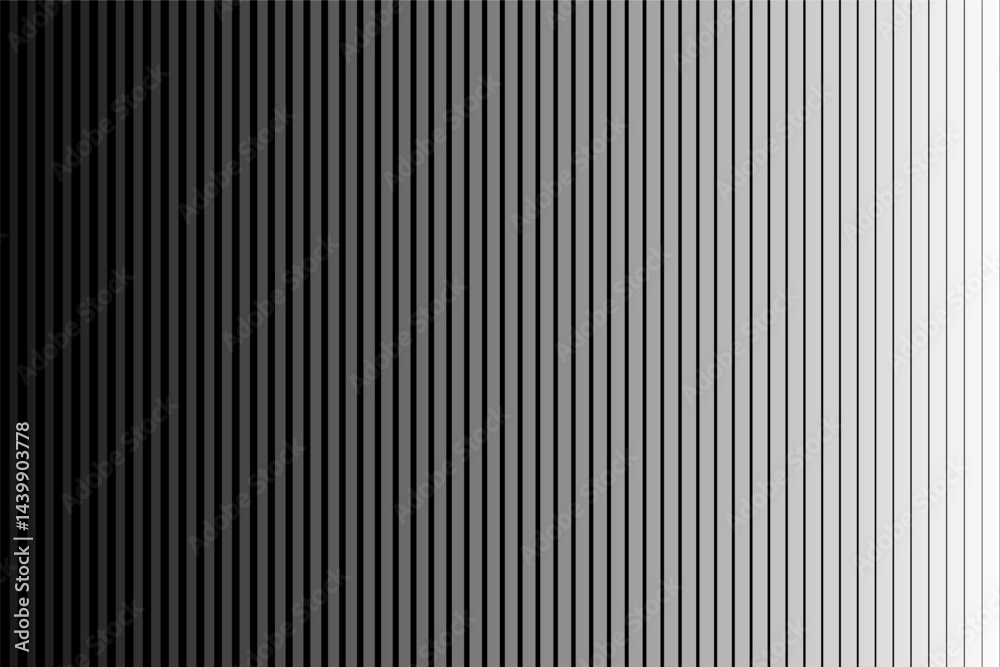 Poster Halftone striped minimal abstract background. Black and white pattern with gradient lines. Digital technology concept - monochrome print.