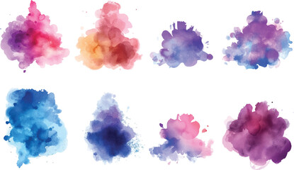 watercolor stock brush on white background