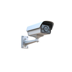 Modern CCTV Security Camera Mounted on Wall - Surveillance Technology