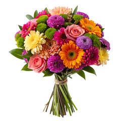 Vibrant bouquet of colorful flowers