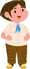 Happy Scout Child Cartoon