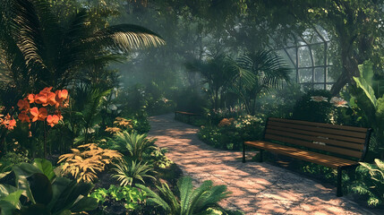 Serene Tropical Garden: A Tranquil Escape
