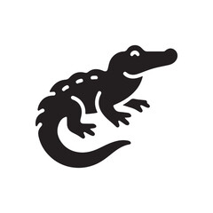 alligator vector silhouette clip art logo illustration