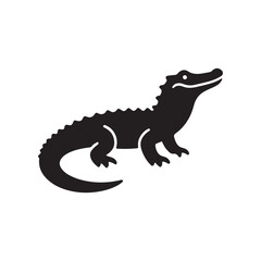 alligator vector silhouette clip art logo illustration