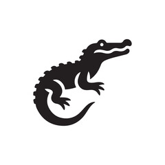 alligator vector silhouette clip art logo illustration