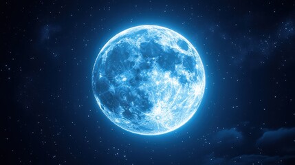 Fototapeta premium Ethereal lunar glow casts a serene spell across the cosmic canvas, celestial dream