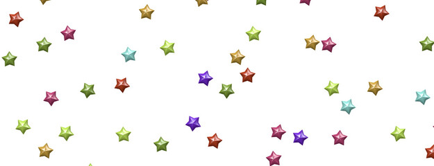 Rainbow Wonders Unleashed: 3D Colorful Stars Rain Illustration Mesmerizes Viewers